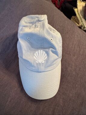 Light Blue Shell Embroidered Baseball Cap